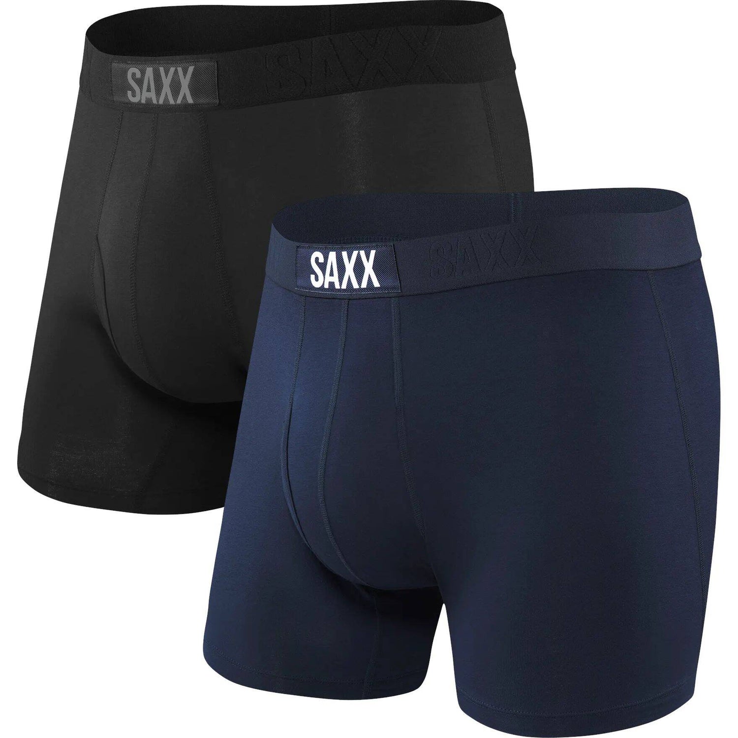 Saxx Ultra Boxer Briefs - 2-Pack - Black/Navy