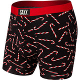 Saxx Vibe Boxer Briefs - Black Candy Canes