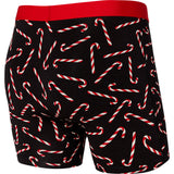 Saxx Vibe Boxer Briefs - Black Candy Canes