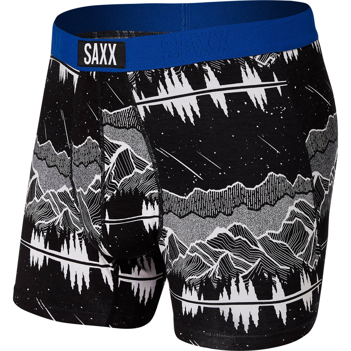 Saxx Vibe Boxer Briefs - Black Glacier Skies