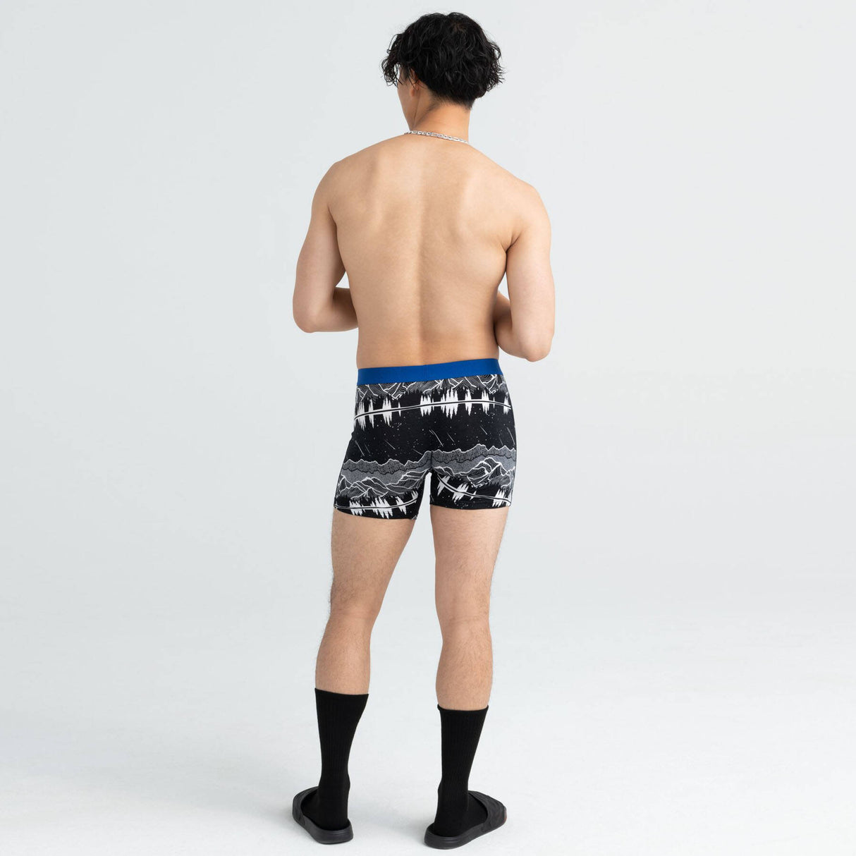 Saxx Vibe Boxer Briefs - Black Glacier Skies