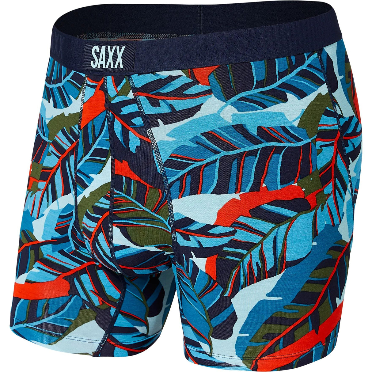 Saxx Vibe Boxer Briefs - Blue Pop Jungle