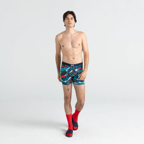 Saxx Vibe Boxer Briefs - Blue Pop Jungle