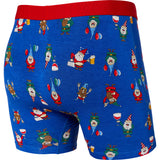 Saxx Vibe Boxer Briefs - Peak Blue Party Gnomes