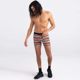 Saxx Droptemp Cool Cotton Boxer Brief 2pk - Back & Forth Black