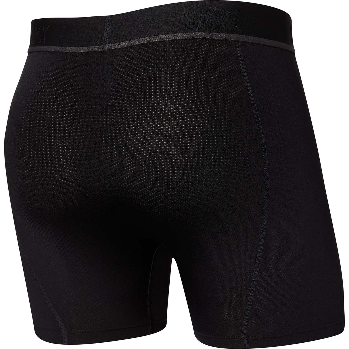 Saxx Kinetic Light-Compression Mesh Boxer Brief - Blackout