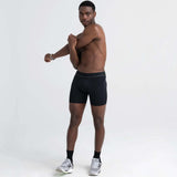 Saxx Kinetic Light-Compression Mesh Boxer Brief - Blackout