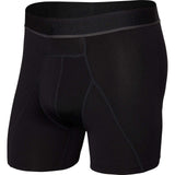 Saxx Kinetic Light-Compression Mesh Boxer Brief - Blackout