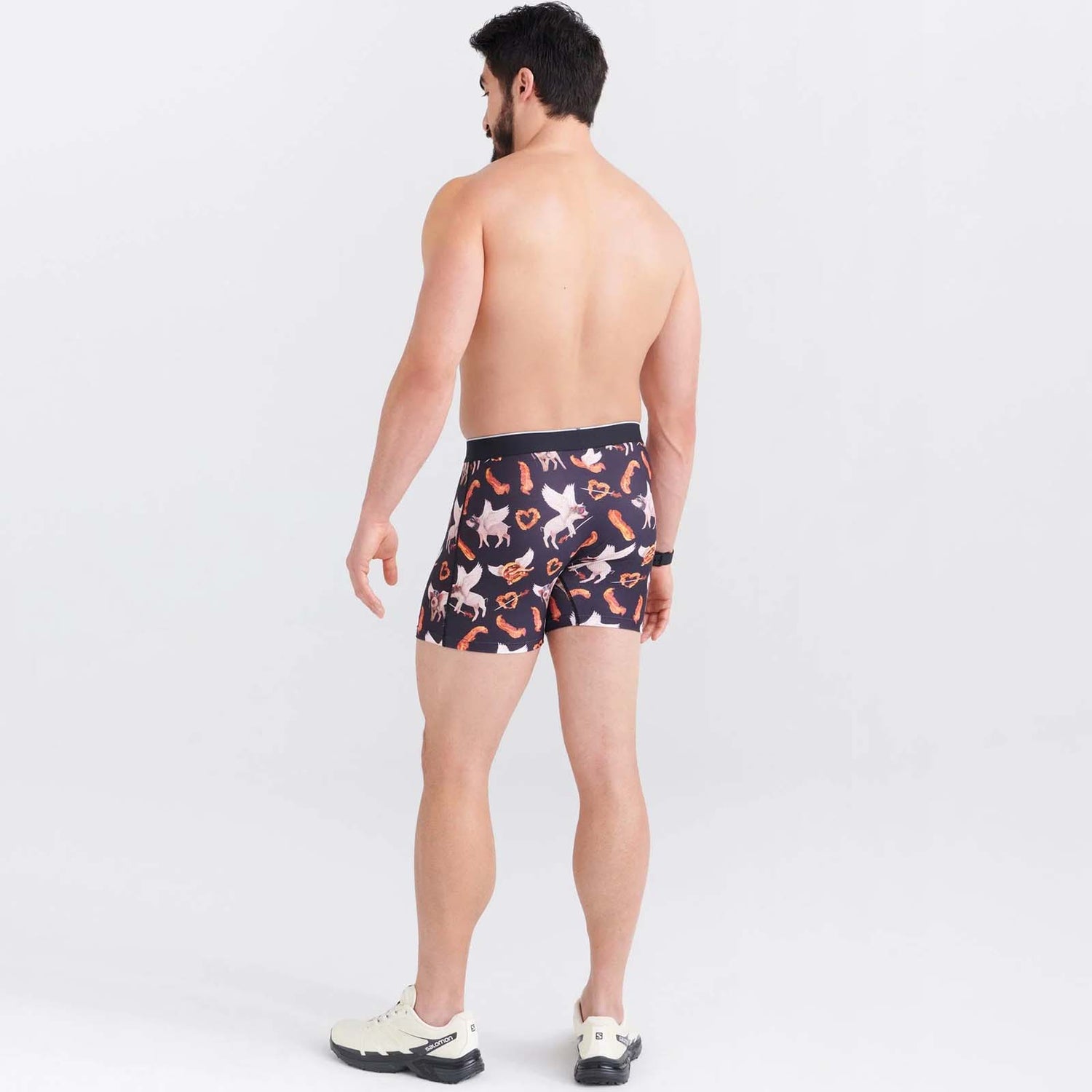 Saxx Volt Breathable Mesh Boxer Brief 2pk - Bacon My Heart Black