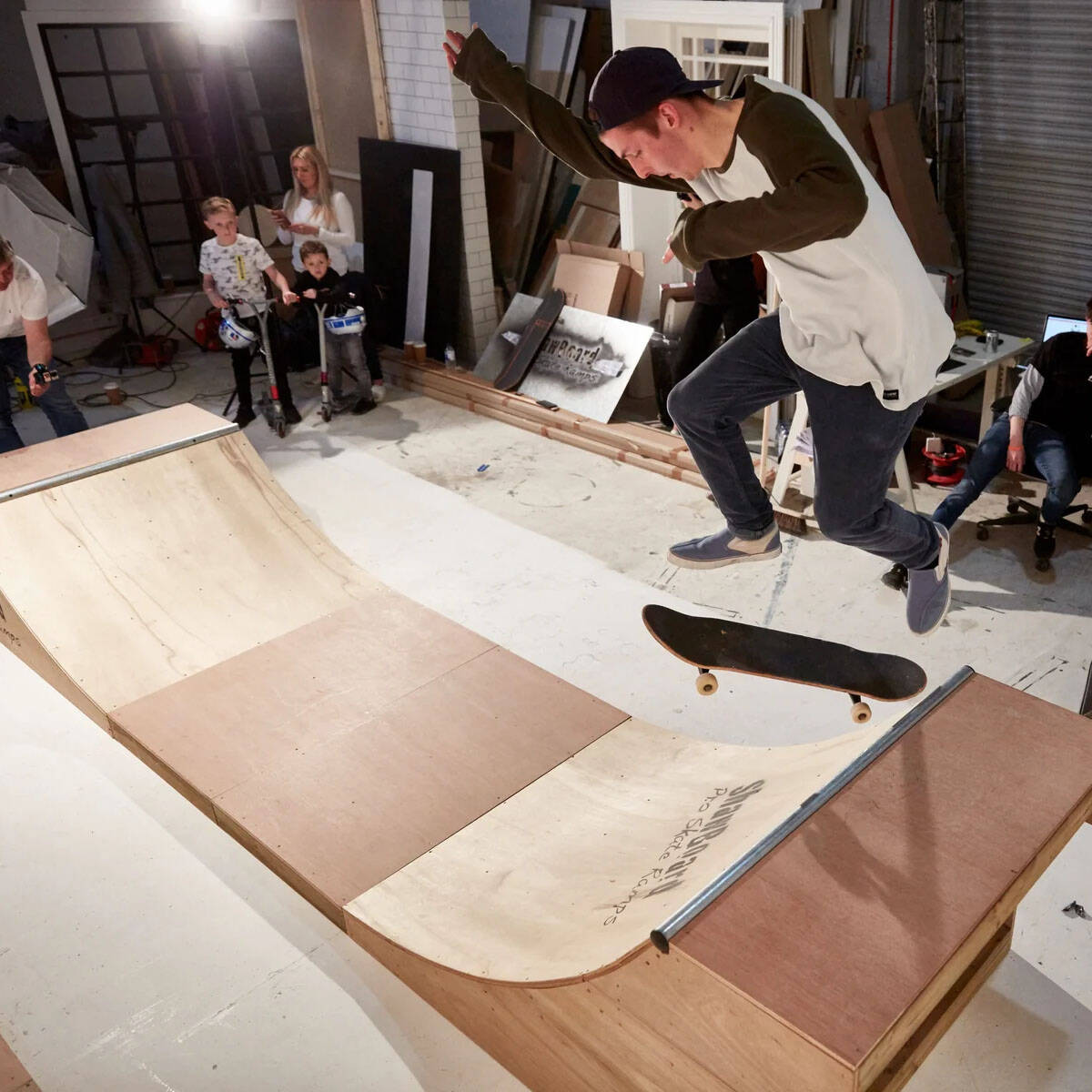 SB Skate Ramps Mini Half Pipe Ramp - 2' x 8'