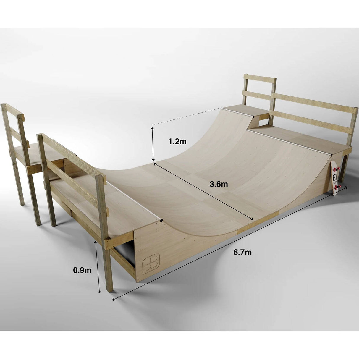 SB Skate Ramps Premier Max Half Pipe Ramp - Medium
