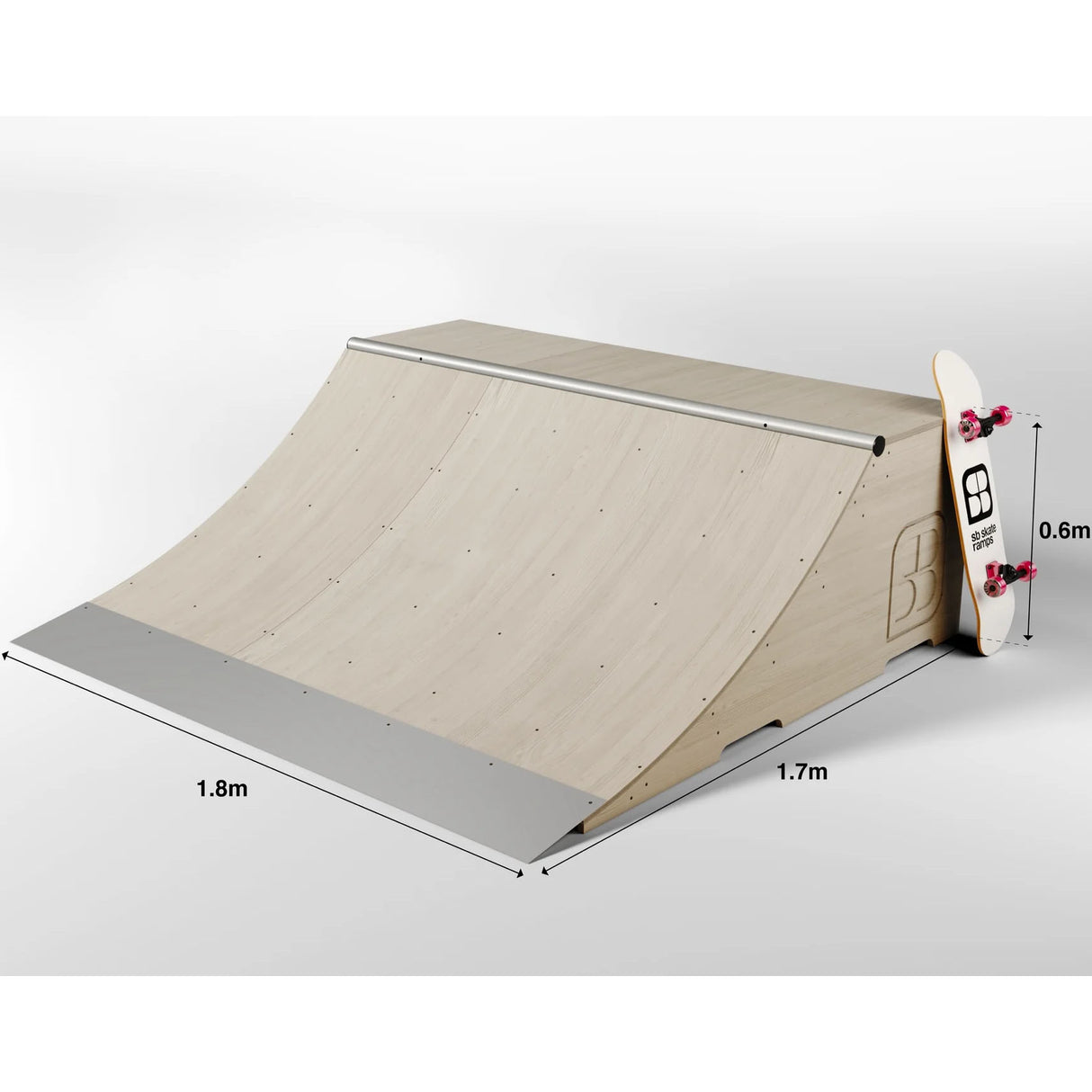 SB Skate Ramps Quarter Pipe Ramp - 2' x 6'