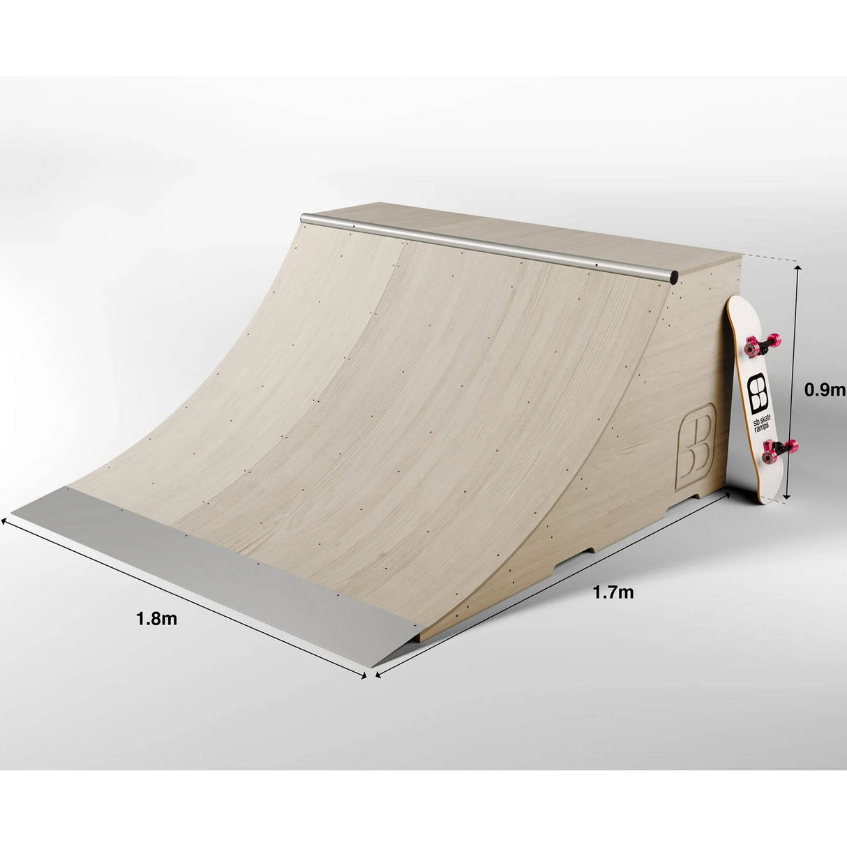 SB Skate Ramps Quarter Pipe Ramp - 3' x 6'