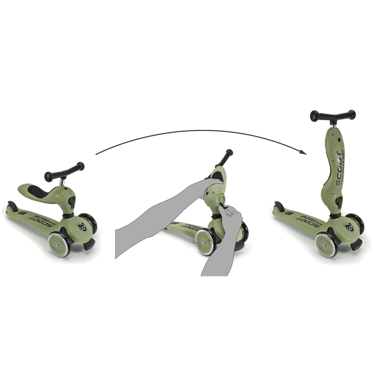 Scoot and Ride Highway Kick 1 Kids Scooter - Olive
