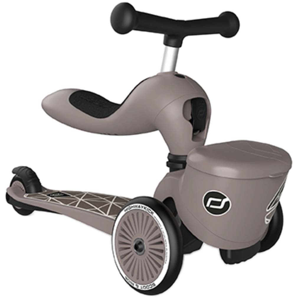 Scoot and Ride Highway Kick 1 Lifestyle Kids Scooter - Brown Lines