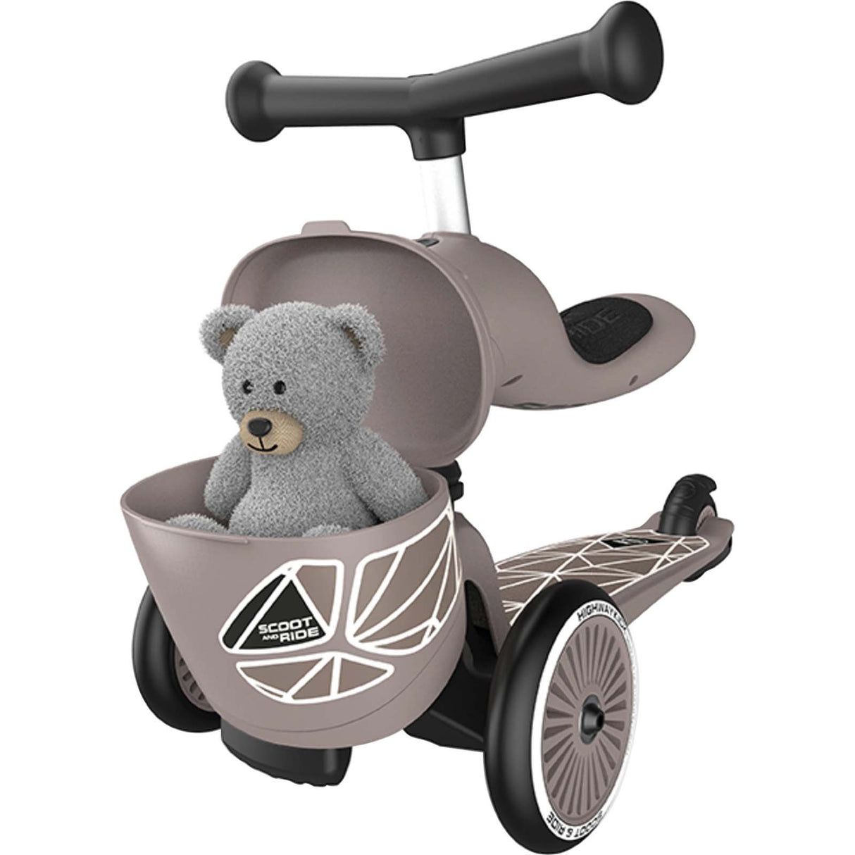 Scoot and Ride Highway Kick 1 Lifestyle Kids Scooter - Brown Lines