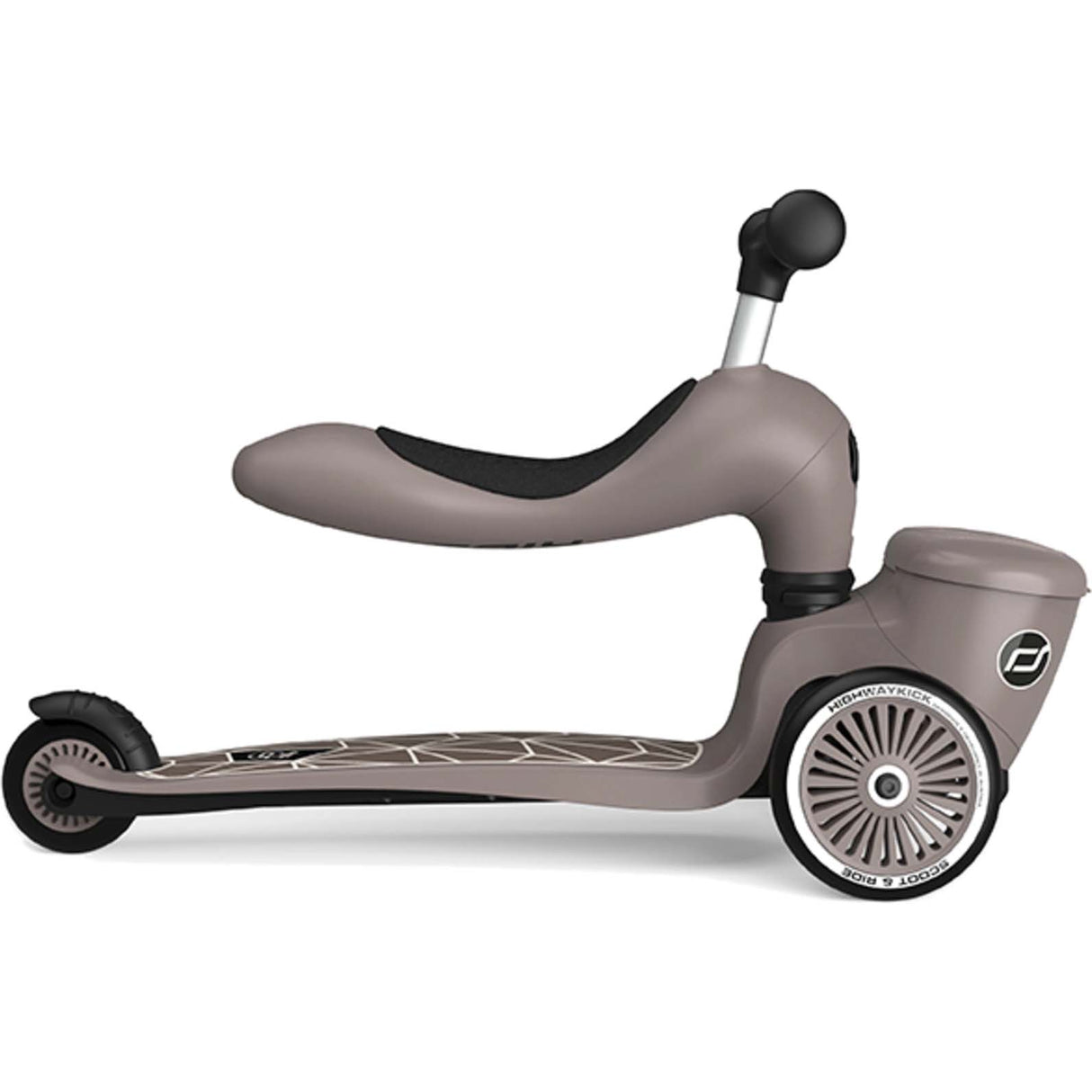 Scoot and Ride Highway Kick 1 Lifestyle Kids Scooter - Brown Lines