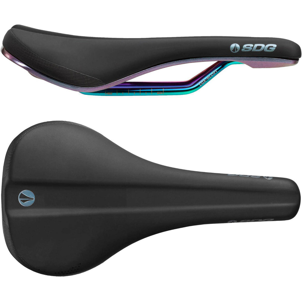 SDG Bel Air 3.0 Lux-Alloy Rail Saddle - Black/Oil Slick