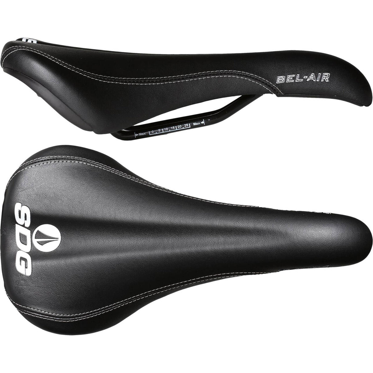 SDG Bel Air Steel Rail Saddle - Black/Black