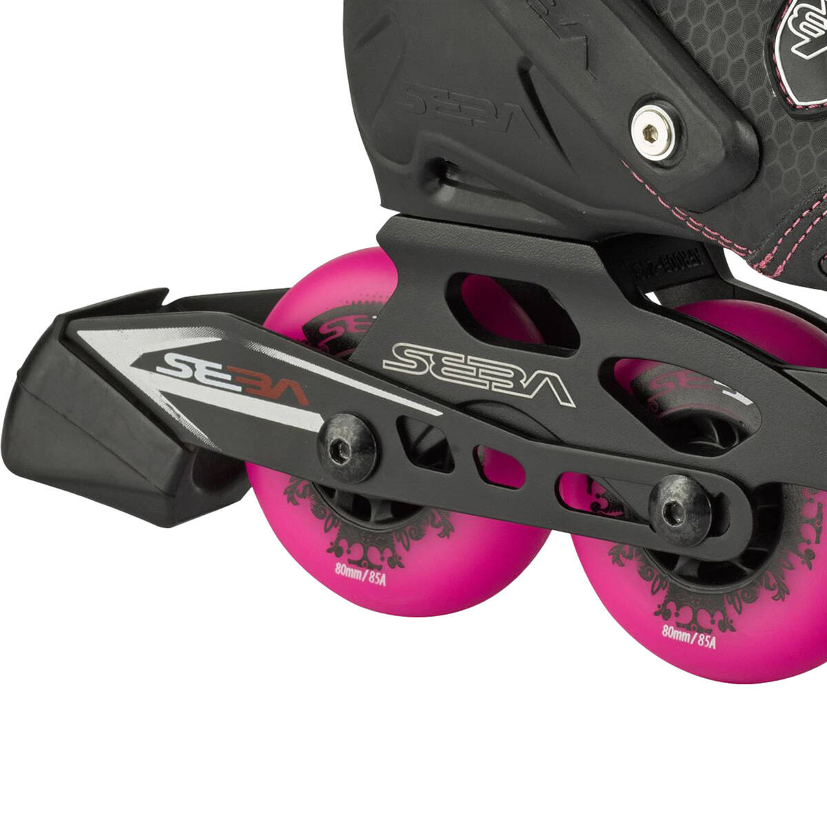 SEBA TRIX 2 80 Inline Roller Skates - Black/Pink
