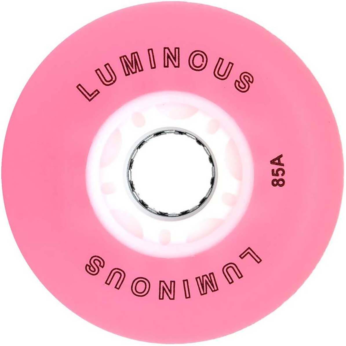 SEBA Luminous Inline Skate Wheels - Pink/White 72mm