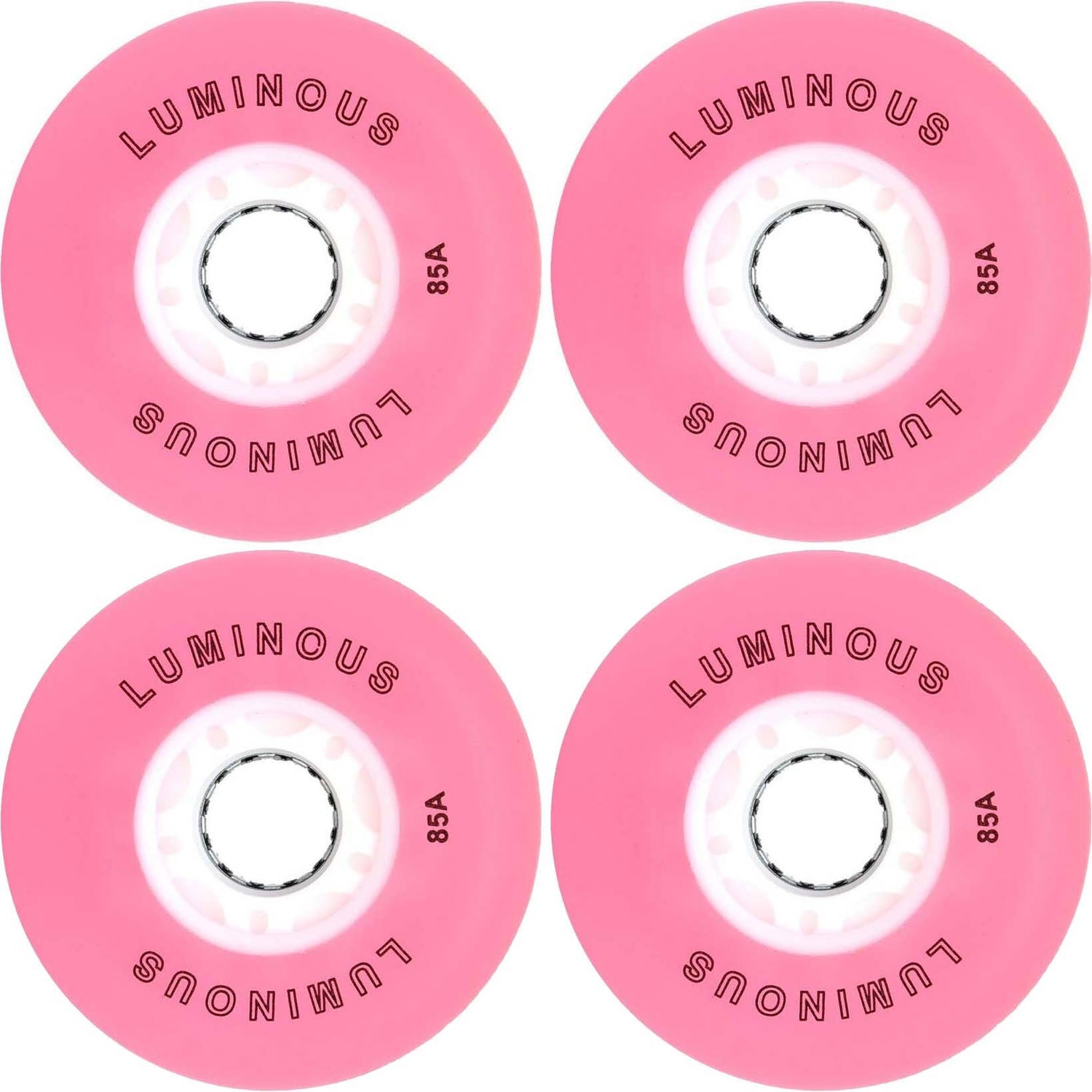 SEBA Luminous Inline Skate Wheels - Pink/White 72mm