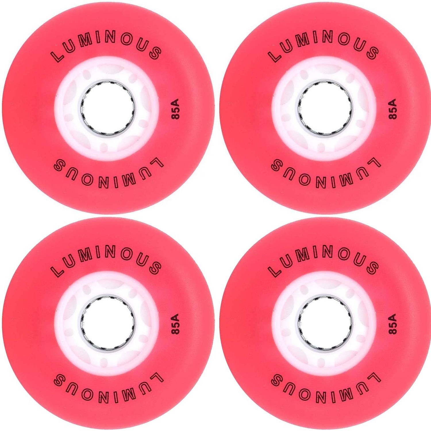 SEBA Luminous Inline Skate Wheels - Red/White 72mm