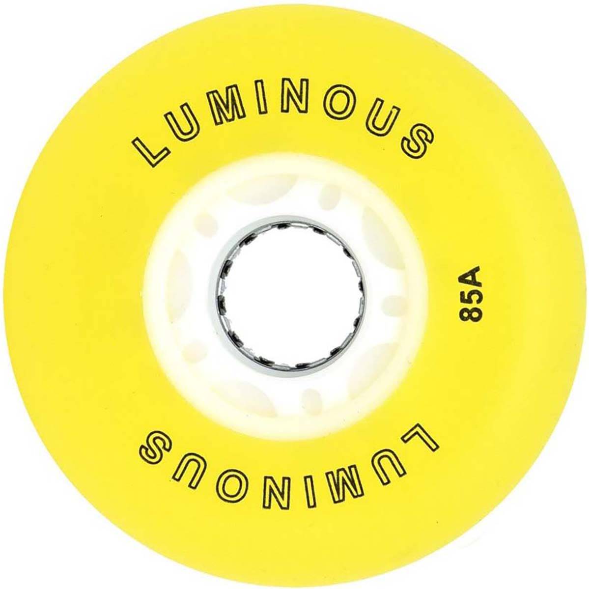 SEBA Luminous Inline Skate Wheels - Yellow/White 72mm