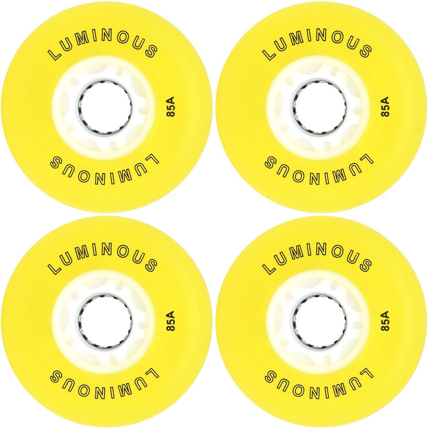 SEBA Luminous Inline Skate Wheels - Yellow/White 72mm