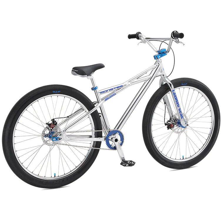 SE Monster Quad Complete BMX - High Polish Silver