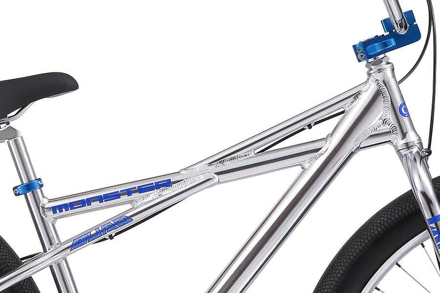 SE Monster Quad Complete BMX - High Polish Silver