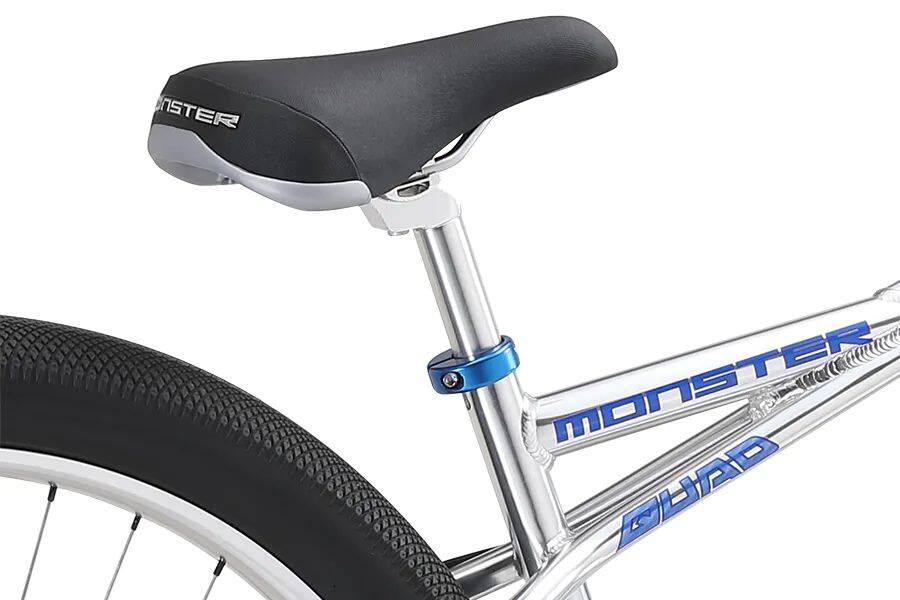 SE Monster Quad Complete BMX - High Polish Silver
