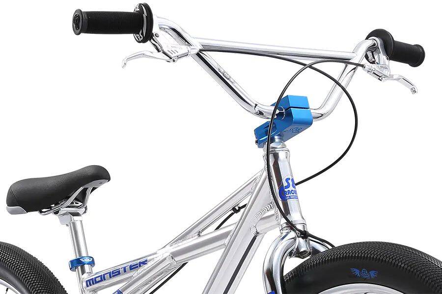 SE Monster Quad Complete BMX - High Polish Silver