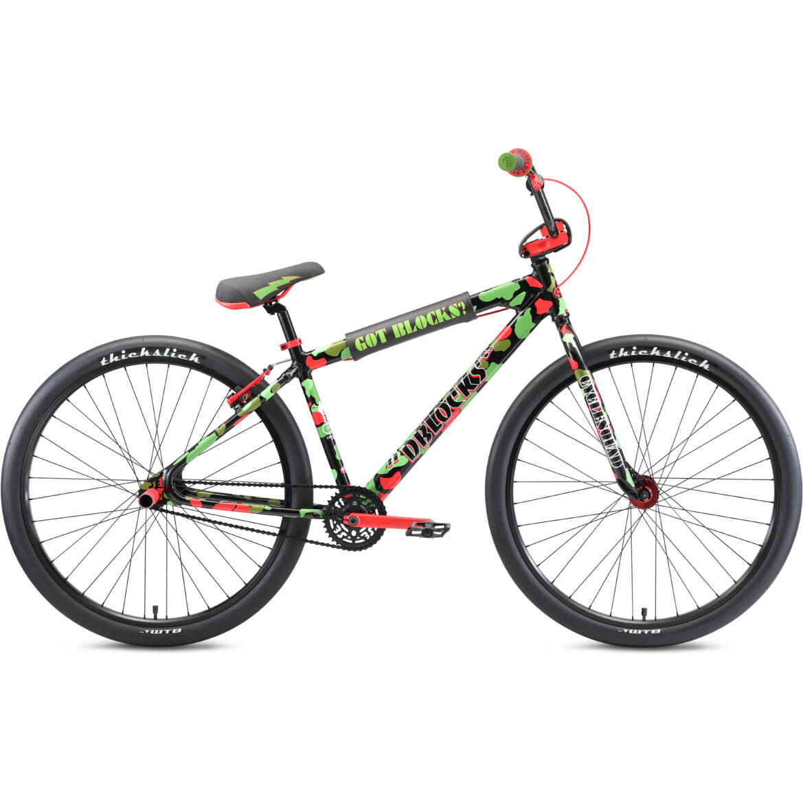 SE DBlocks Big Ripper 29" Complete BMX - Green/Red Camo