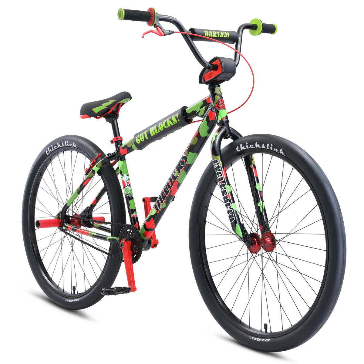 SE DBlocks Big Ripper 29" Complete BMX - Green/Red Camo