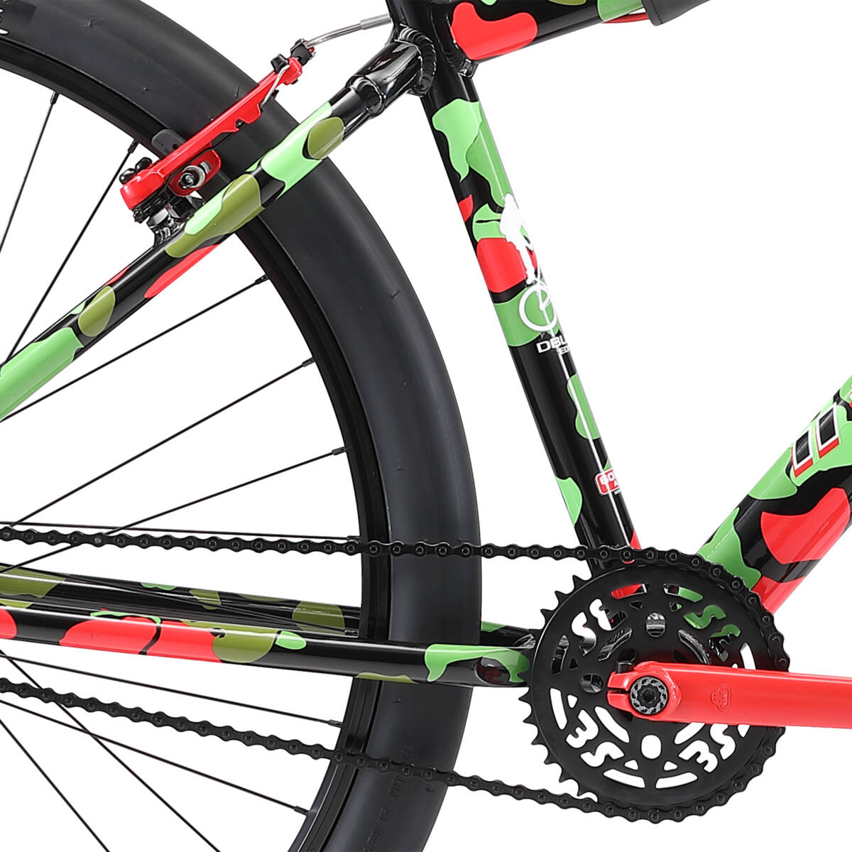 SE DBlocks Big Ripper 29" Complete BMX - Green/Red Camo