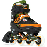 SFR Pixel Adjustable Inline Skates - Green/Orange