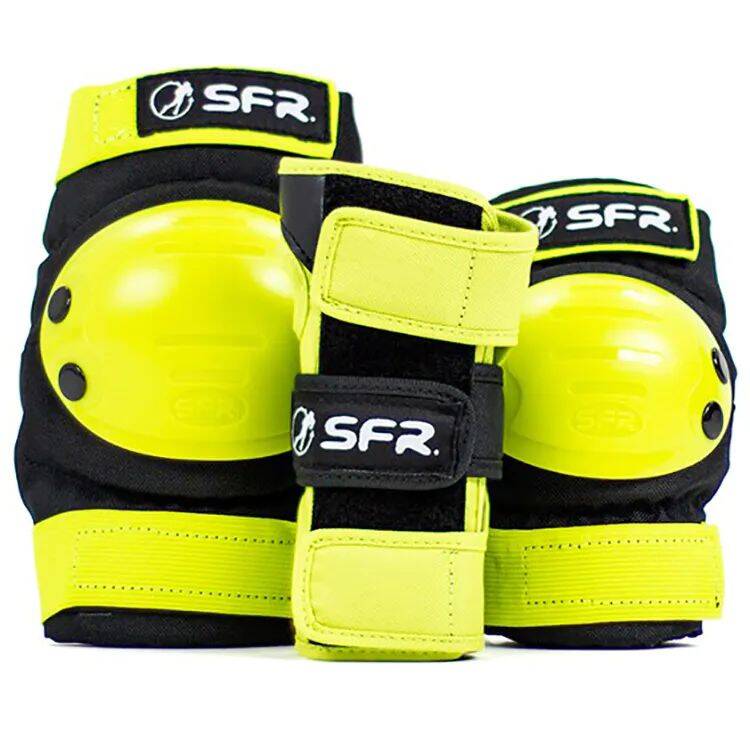 SFR Youth Ramp Triple Pad Set - Black/Lime