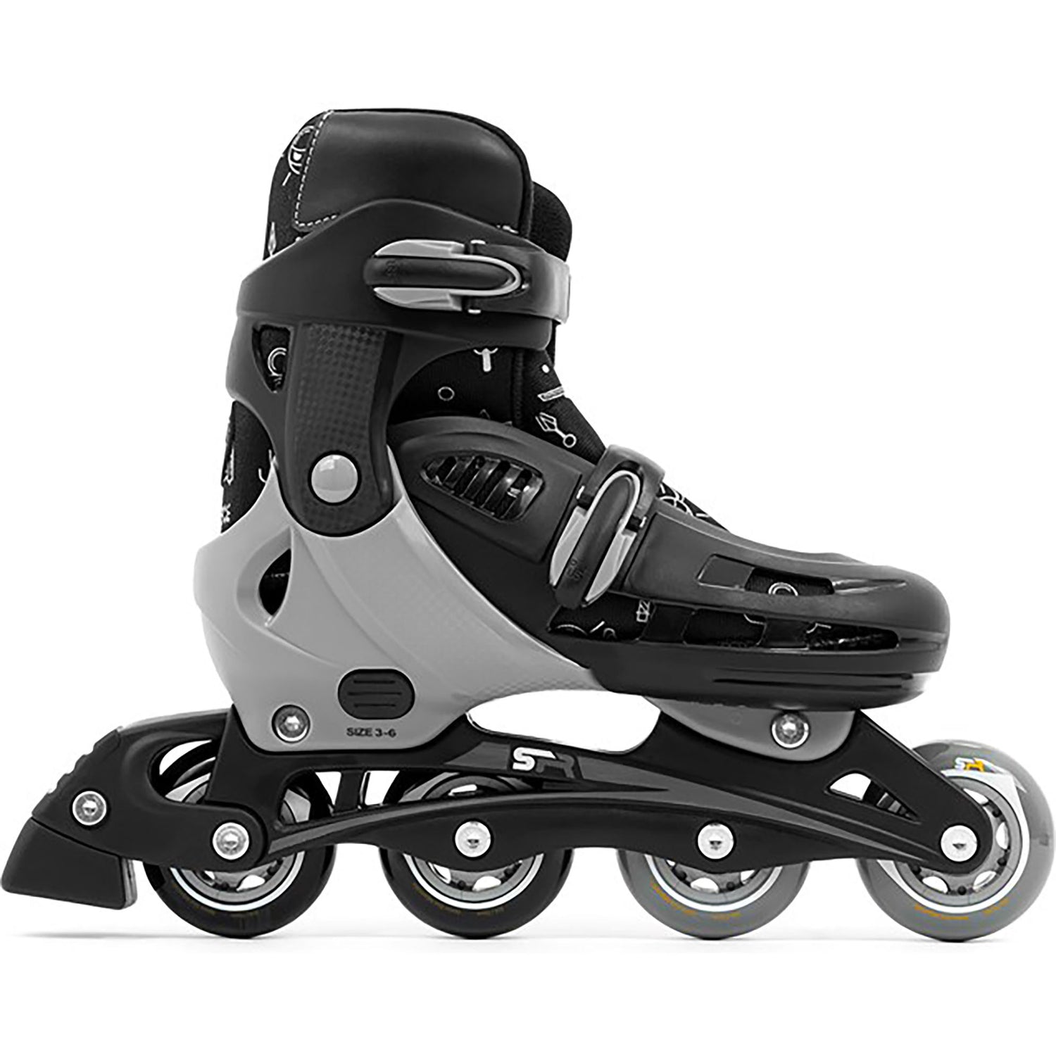 SFR Cyclone II Adjustable Inline Skates - Ninja
