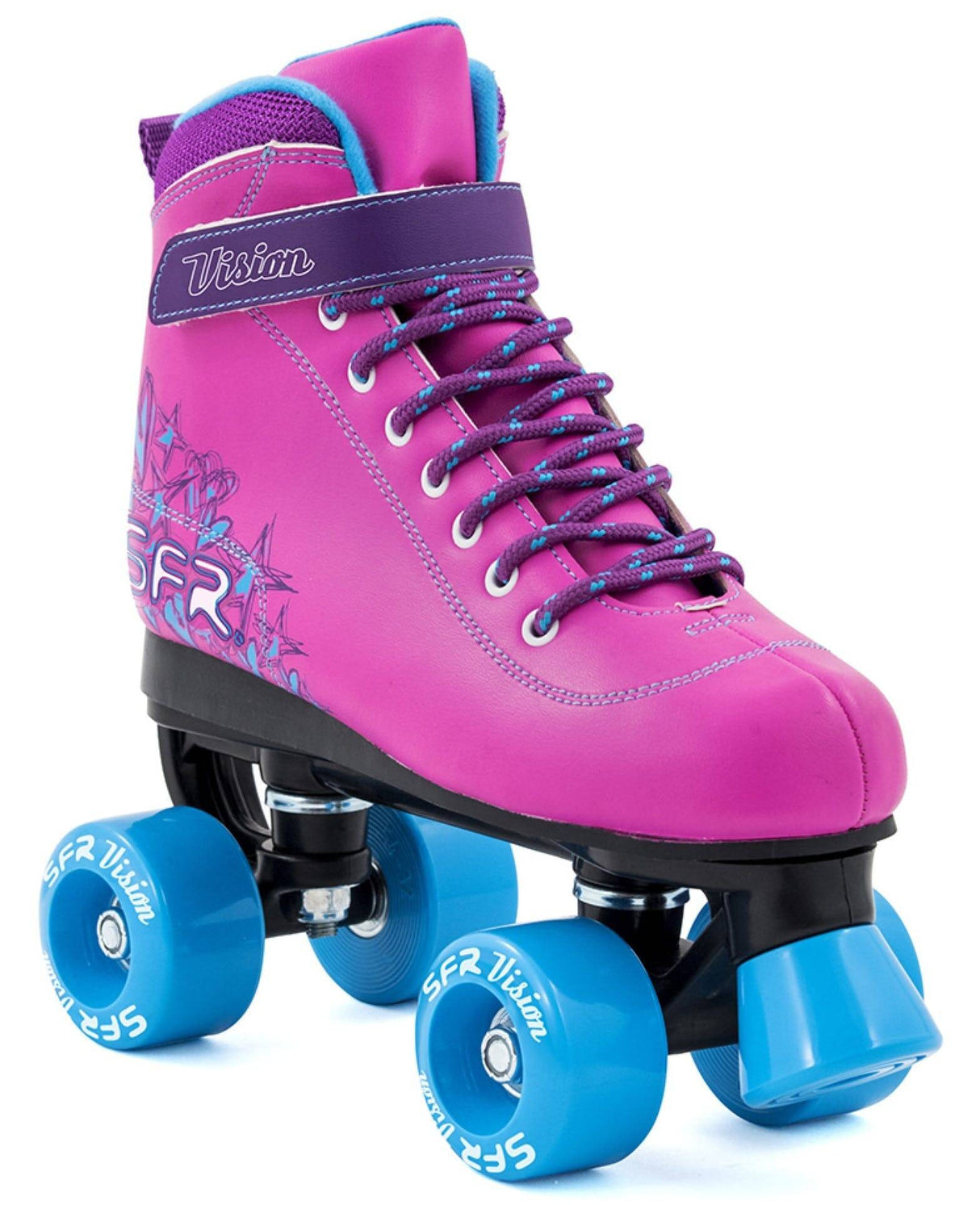 SFR Vision II Quad Roller Skates - Pink/Blue