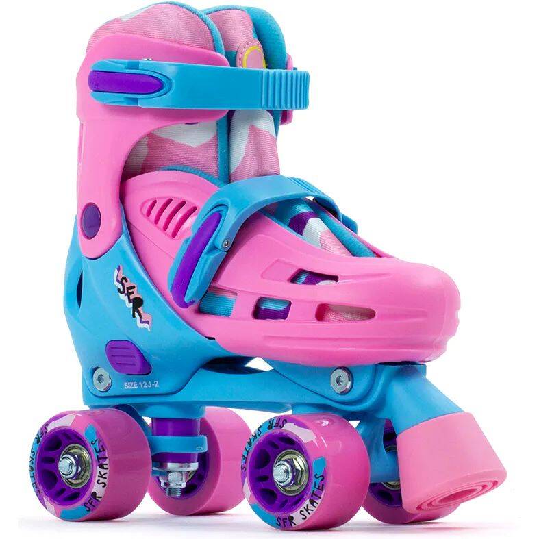 SFR Hurricane III Quad Roller Skates - Pink/Blue