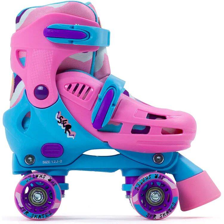 SFR Hurricane III Quad Roller Skates - Pink/Blue