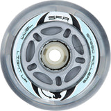 SFR Light Up Inline Skate Wheels - Silver 70mm
