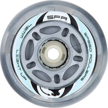 SFR Light Up Inline Skate Wheels - Silver 70mm