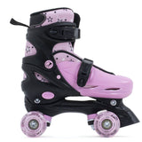 SFR Nebula Lights Adjustable Roller Skates - Black/Pink