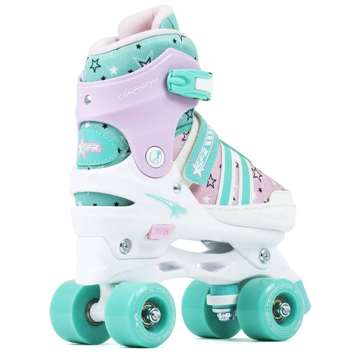 SFR Spectra Adjustable Roller Skates - Pink/Green