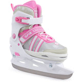 SFR Nova Adjustable Ice Skates - White/Pink MED (J11 - UK1)