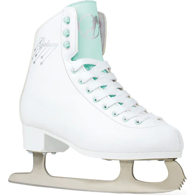 SFR Galaxy Cosmo Ice Figure Skates - White/Green