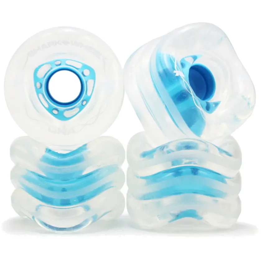 Shark DNA 72mm 78a Longboard Wheels - Clear/Blue