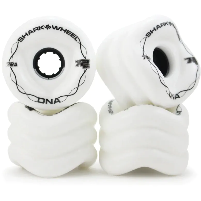Shark DNA 72mm 78a Longboard Wheels - White